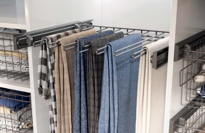 Suport pentru pantaloni extractibil 600, antracit, soft-close [2]
