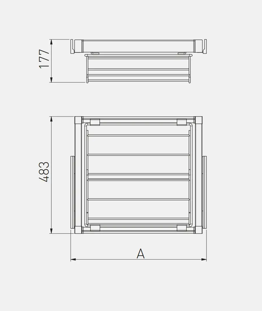 Suport pentru pantofi extractibil ELITE 600 alb, extensie totală, soft-close [4]