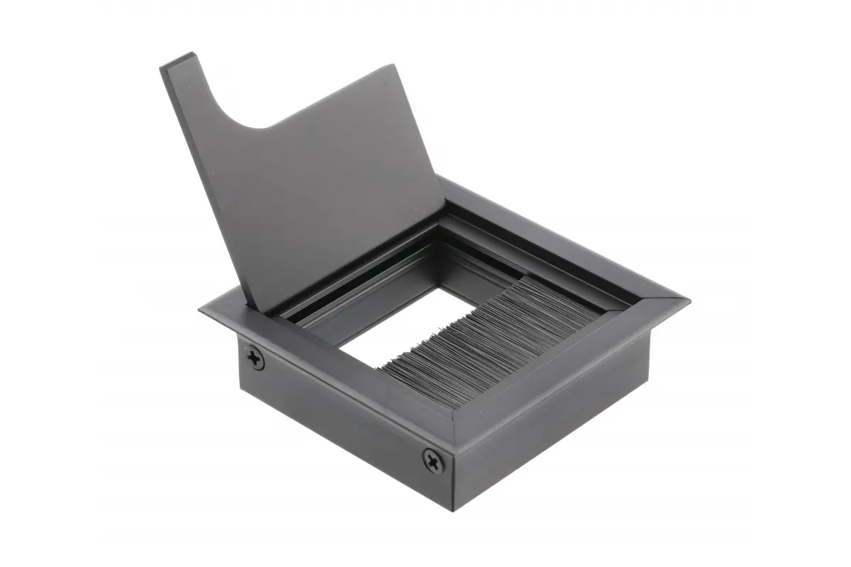 Suport trecere cabluri MERIDA negru mat 80x80mm [2]