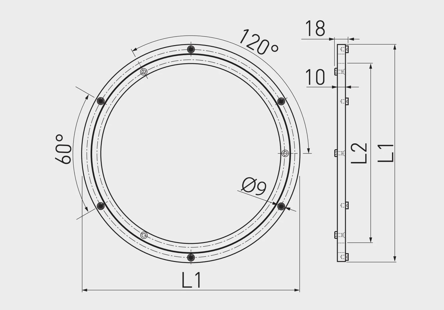 Suport TV rotativ 400mm aluminiu [2]
