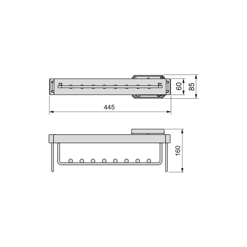 Suport umeras extensibil QUARTZ, finisaj titan [6]