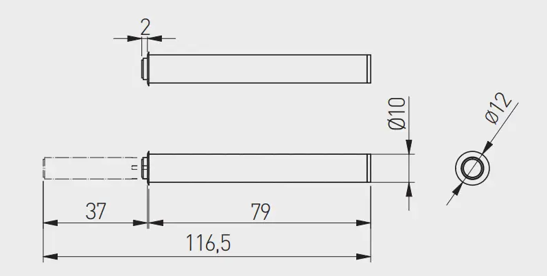 TIP-ON incastrabil GTV lung, magnet, alb [2]