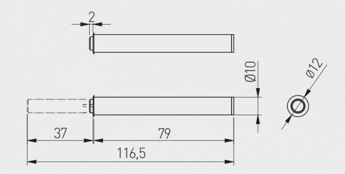 TIP-ON incastrabil GTV lung, varf silicon, alb [2]