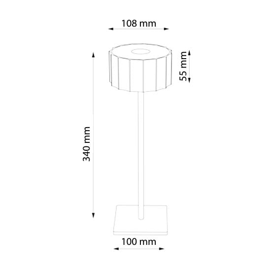 Veioza LED reincarcabila AZELIA, 200 lm, 4000 mAh, lumina neutra, alb [6]