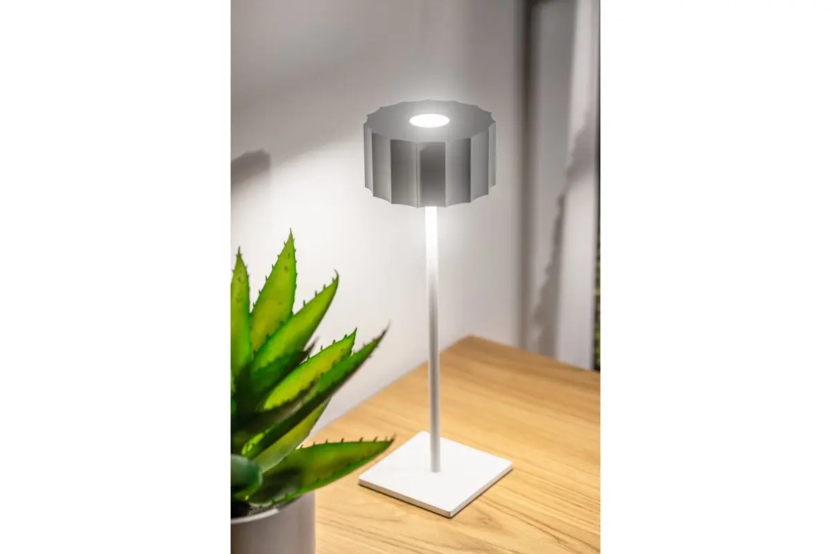 Veioza LED reincarcabila AZELIA, 200 lm, 4000 mAh, lumina neutra, alb [2]