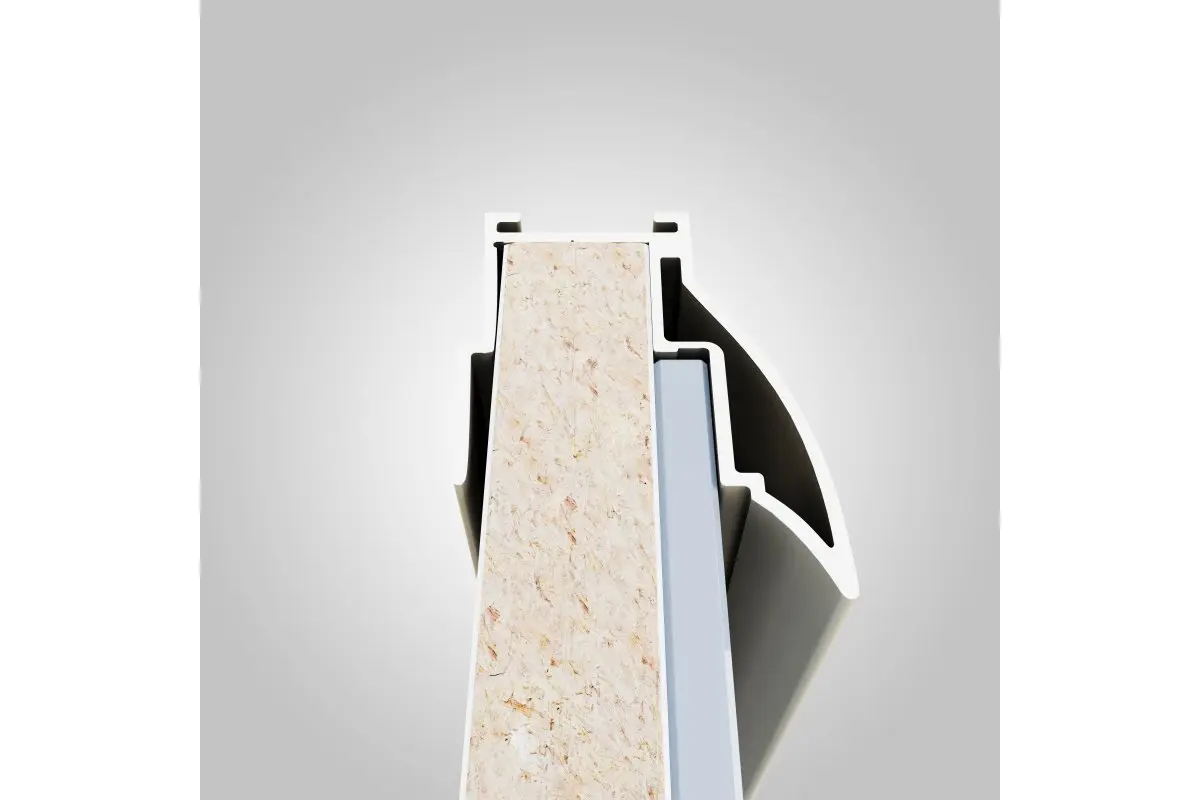 Profil maner aluminiu NOVO 2.7m, gri, pal 18mm [1]