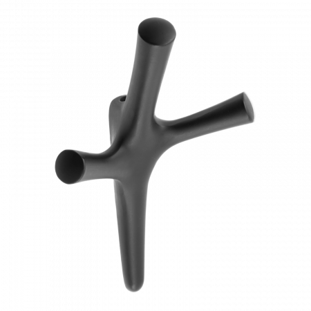 Agatatori cuier - Agatatoare cuier WALENCIA,  finisaj negru mat, 3 agatatori