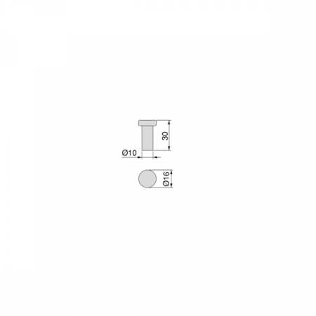 Agatatoare cuier Wellington 30x16mm negru [2]