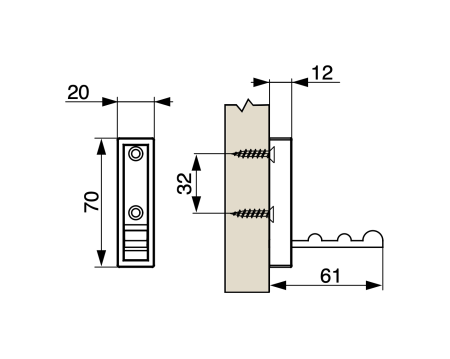 Agatatoare cuier XV44 negru mat [2]