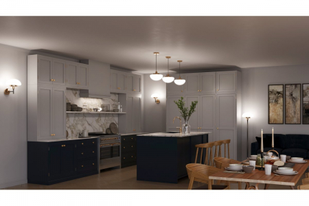 Buton mobila auriu lucios LORENA, 33x26 mm [1]