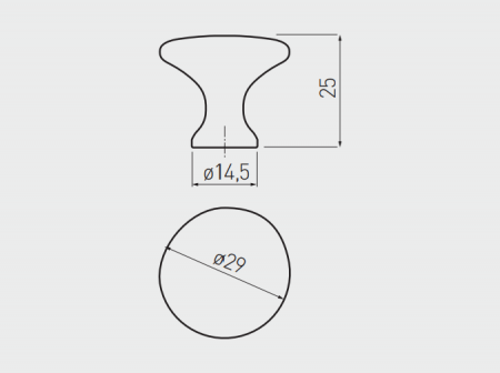 Buton mobilier crom UDINE 29x25mm [1]