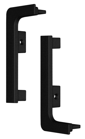 PROFILE - Capat metalic profil GOLA L negru mat, stanga