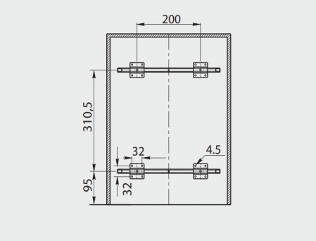 Cos gunoi pentru bucatarie incorporabil, 400, 2X20L, soft-close, extractie totala, gri antracit [3]