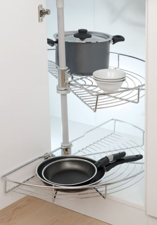 Cosuri Jolly - Cos rotativ pentru colt 1/2, 700mm, H700 mm, crom