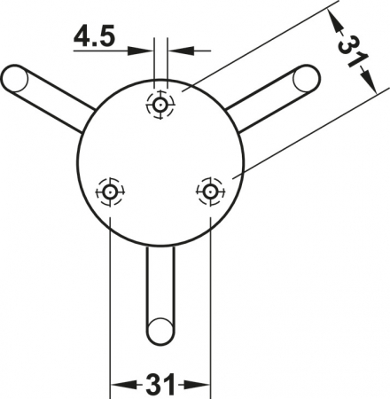 Cuier metalic cu 3 carlige inox periat [3]