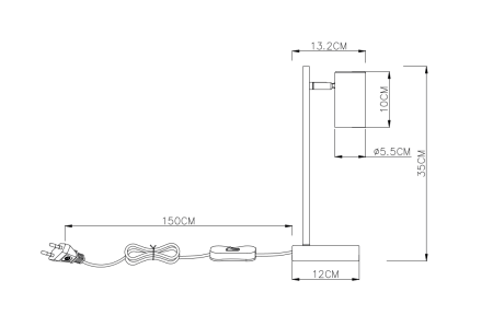 Lampa de birou VENETO, IP20, max. 20 W, 1xGU10, negru [2]