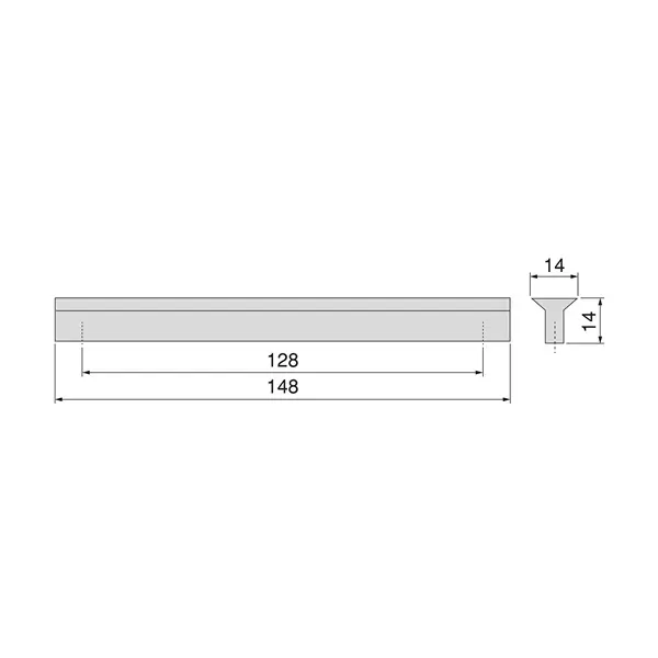 Maner mobila aluminiu Dublin 128mm [1]
