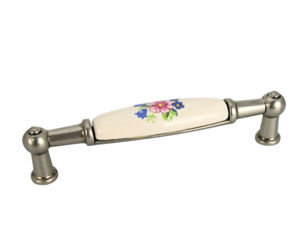 Manere mobila - Maner mobila argintiu antichizat 96mm DP21
