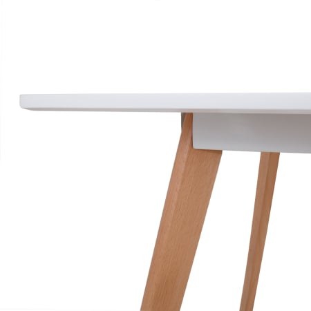 Masa dining 120x80 - blat MDF negru - picioare fag [4]