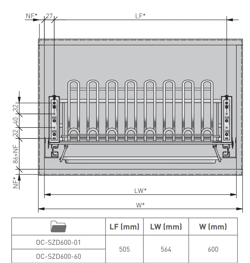 Picurator Vase Inox Incorporabil MovixPro 600mm, Soft-close, Antracit [3]