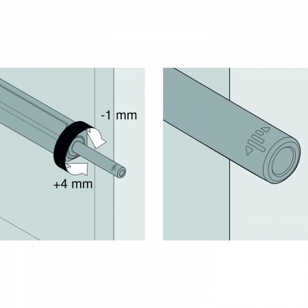 Placuta adaptare dreapta TIP-ON BLUM varianta lunga, gri [2]
