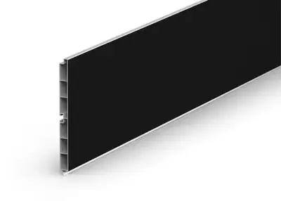 Plinte, antistropi, accesorii - Plinta H100mm RAUBASE INITION PVC, 2m, negru mat