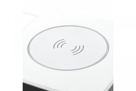 Priza incorporabila in blat AVARO PLUS 1xSCHUKO, USB A+C, incarcare WIRELESS, alb [1]