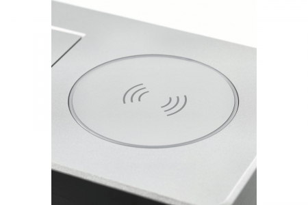 Priza incorporabila in blat AVARO PLUS 1xSCHUKO, USB A+C, incarcare WIRELESS, gri [1]