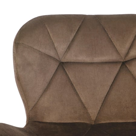 Scaun bucatarie catifea, cadru de lemn, maro, 73 x 47 cm [4]