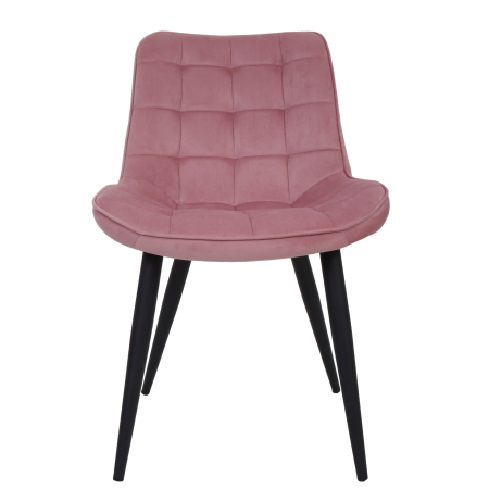 Scaun bucatarie catifea, cadru metalic, roz, 82 x 49 cm [1]