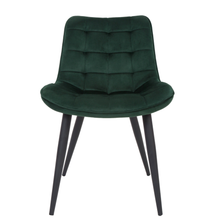 Scaun bucatarie catifea verde, cadru negru, 82 x 49 cm [1]