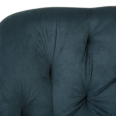 Scaun bucatarie/living catifea albastru, cadru negru, 81 x 61 cm [4]