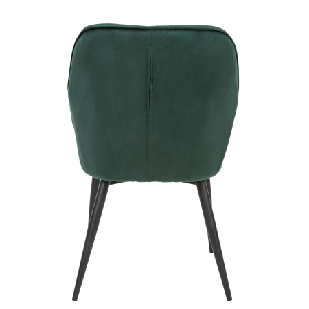 Scaun bucatarie/living catifea verde, cadru negru, 81 x 61 cm [4]