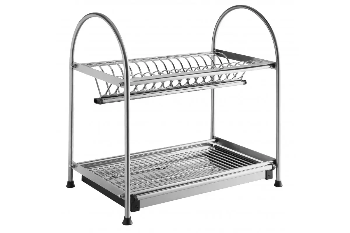 Scurgatoare vase - Scurgător de vase din inox pe două nivele pentru blat, 452mm