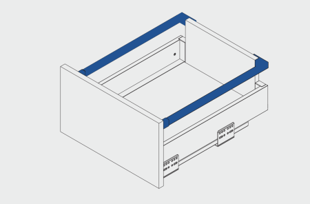 Sertar interior AXISPRO H199mm, alb [2]
