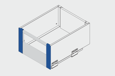 Sertar interior AXISPRO H86mm, alb [1]
