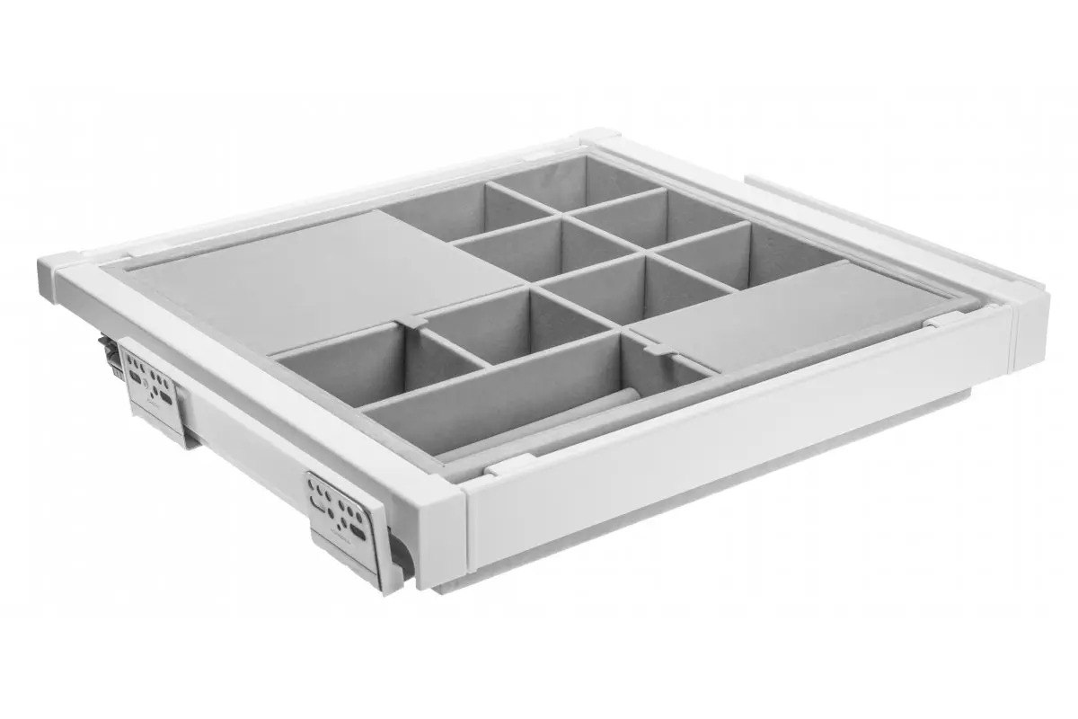 ACCESORII DRESSING - Sertar Organizator Bijuterii ELITE 600mm, Alb