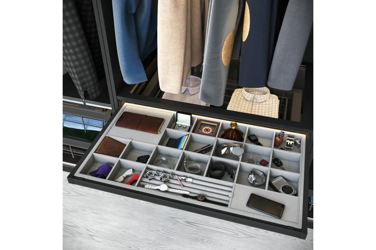 Sertar Organizator Bijuterii ELITE 600mm, Antracit [1]