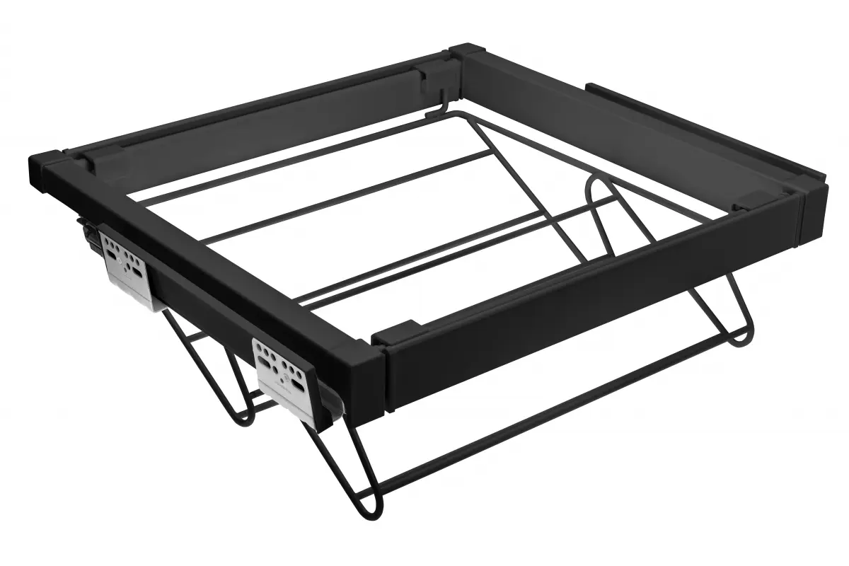 Suport pentru pantofi extractibil ELITE 600 negru, extensie totală, soft-close