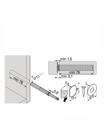 TIP-ON Blum set cu Magnet, Versiune Lungă, Alb [1]