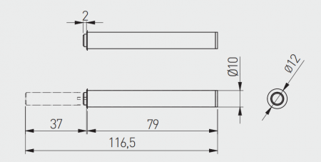 TIP-ON incastrabil GTV lung, varf silicon, alb [1]