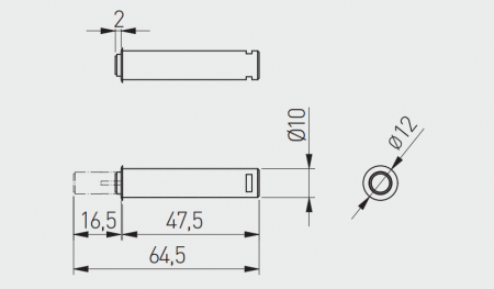 TIP-ON incastrabil GTV scurt, varf silicon, alb [1]