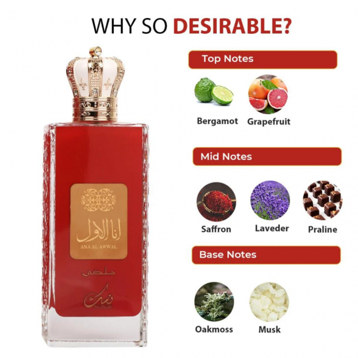 Ana Al Awwal Red 100ml - Apa de Parfum, dama [5]