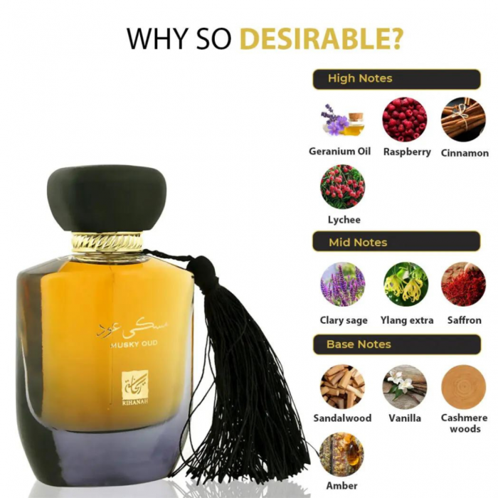 Musky Oud 100ml - Apa de Parfum, unisex [4]