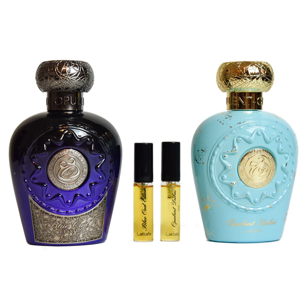 Set cadou Lattafa Opulent 2x100ml (Opulent Blue Oud Elixir & Dubai ) [2]