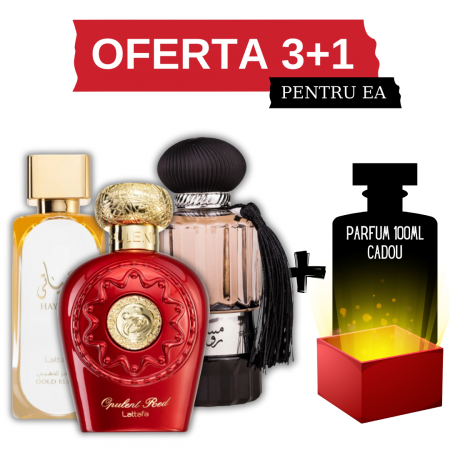 Set cu parfum GRATIS - Hayaati Gold Elixir + Opulent Red + Musky Rose + Cadou 100ml