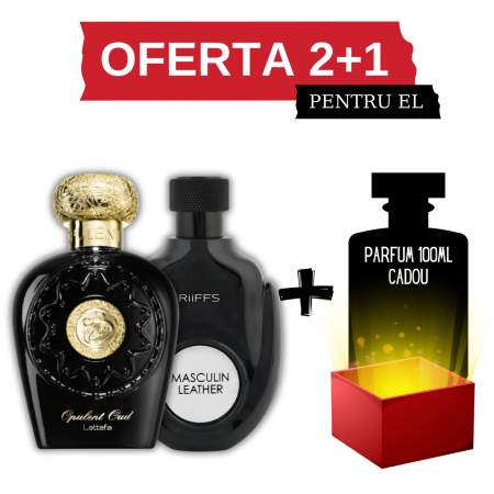 Set cu parfum GRATIS - Opulent Oud + Masculin Leather + Cadou 100ml