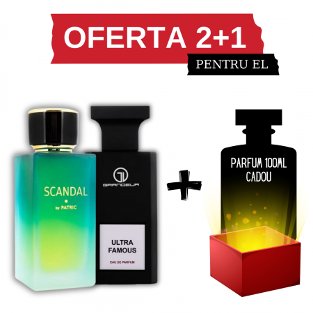 Set cu parfum GRATIS - Scandal + Ultra Famous + Cadou 100ml