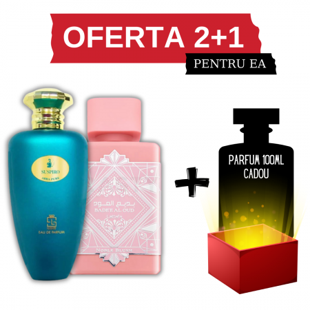 Oferta 2+1 - Suspiro Abra Pure + Badee al Oud Noble Blush + Cadou 100ml