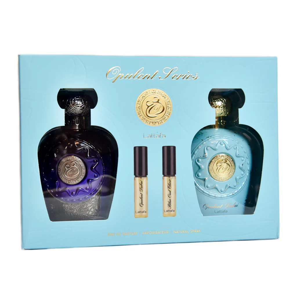 Parfumuri Femei - Set cadou Lattafa Opulent 2x100ml (Opulent Blue Oud Elixir & Dubai )